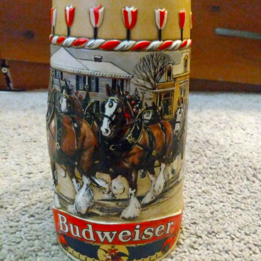 Handcrafted Budweiser Stein / Mug